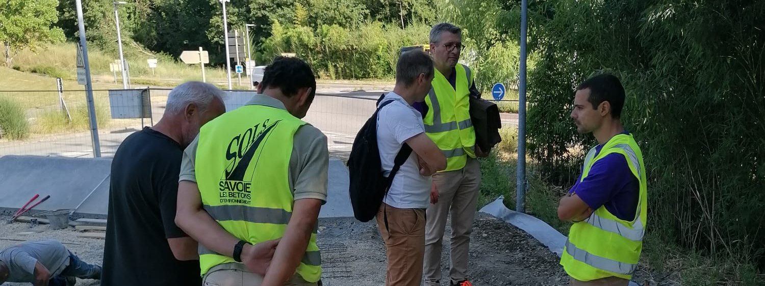 Visite de chantier avec l'entreprise