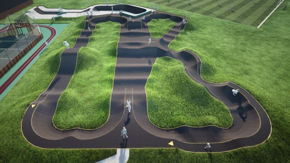 Santes — La pumptrack de Santes, vue du guidon